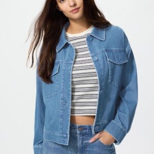 Jersey Relaxed Jacket | Denim